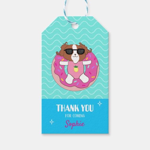 Personalized Dog Pool Party Thank You Tags