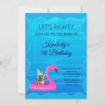 Personalized Dog Pool Pawty