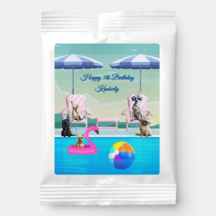 Personalized Dog Pool Pawty Lemonade Drink Mix
