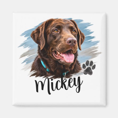 Personalized Dog Portrait Magnet