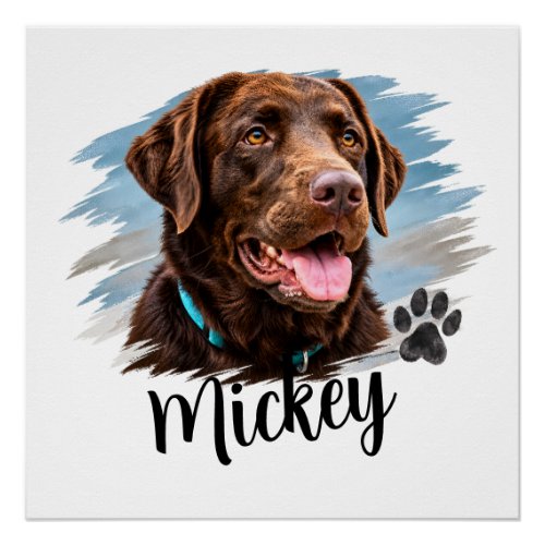 Personalized Dog Portrait Poster