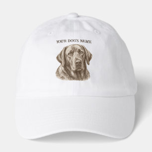 Personalized Dog Portrait T-Shirt, Custom Pet Name Hat