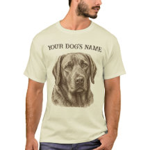 Personalized Dog Portrait T-Shirt, Custom Pet Name
