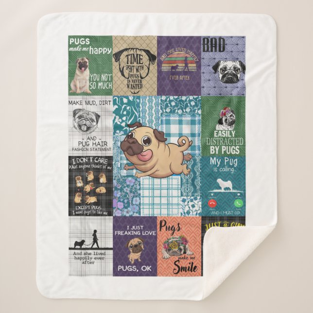 Personalized Dog Quilt Blanket (Front)