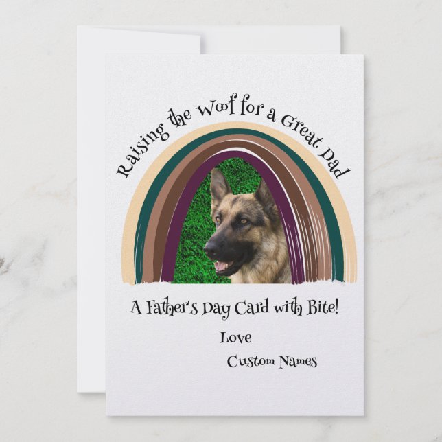 Personalized Dog Quote Pet Photo Father's Day Card (Front)