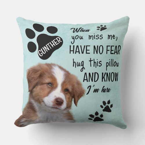 Personalized Dog remembrance Throw Pillow
