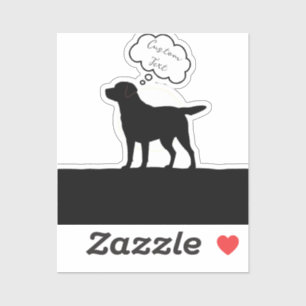 Personalized Dog Silhouette Laptop Sticker