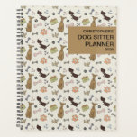 Personalized Dog Sitter Planner Business<br><div class="desc">Keep track of your dog sitting appointments with this fun weekly planner. You can personalize it with your name and the year.</div>