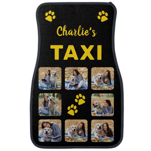 Personalized Dog Taxi Pet Lover Photo Collage Car Floor Mat