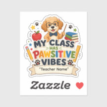 Personalized Dog Teacher Sticker | My Class Has Pa