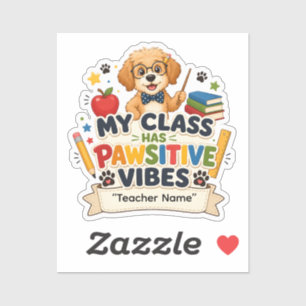 Personalized Dog Teacher Sticker My Class Has Pa
