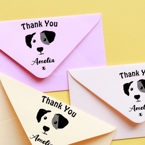 Personalized Dog Thank You  Rubber Stamp