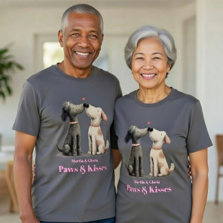 Personalized Dog Valentine Shirt – Paws & Kisses