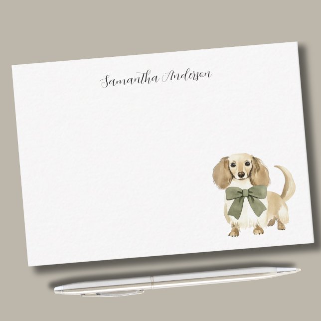 Personalized Dog Watercolor  Note Card (Creator Uploaded)