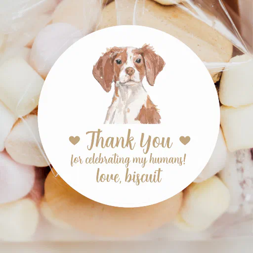 Personalized Dog Wedding Favor Stickers