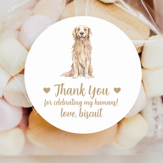 Personalized Dog Wedding Favor Stickers (Creator Uploaded)