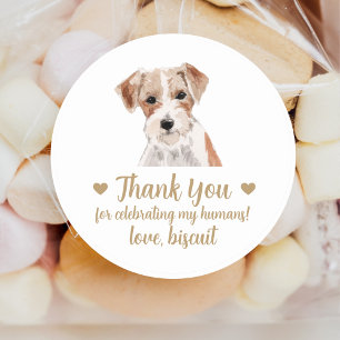 Personalized Dog Wedding Favor Stickers