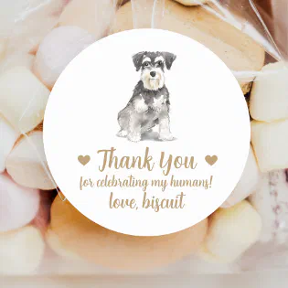 Personalized Dog Wedding Favor Stickers