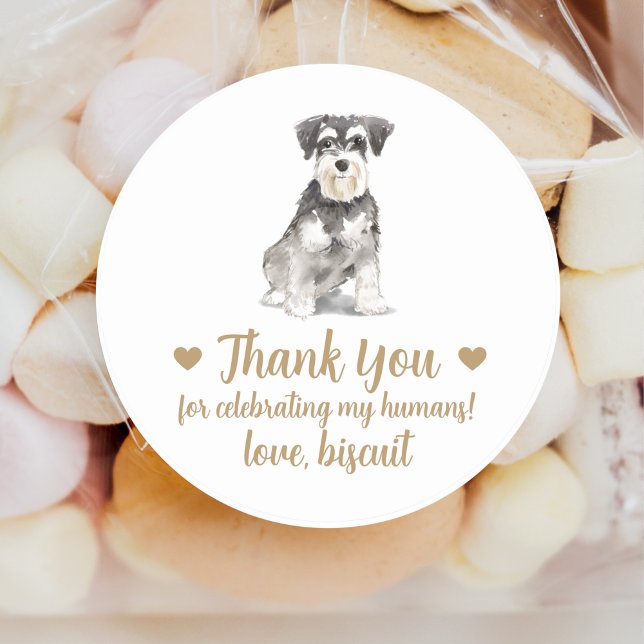 Personalized Dog Wedding Favor Stickers (Creator Uploaded)