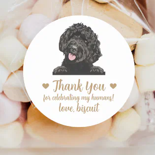 Personalized Dog Wedding Favor Stickers