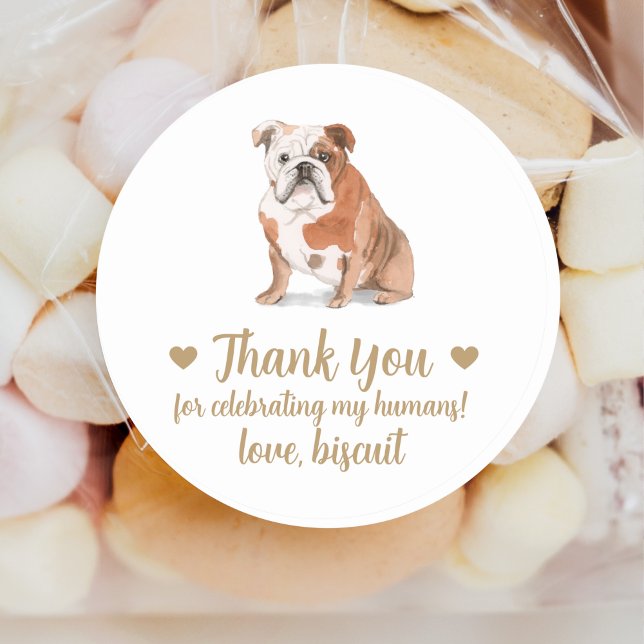 Personalized Dog Wedding Favor Stickers (Creator Uploaded)