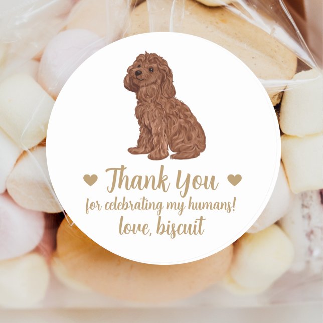 Personalized Dog Wedding Favor Stickers (Creator Uploaded)