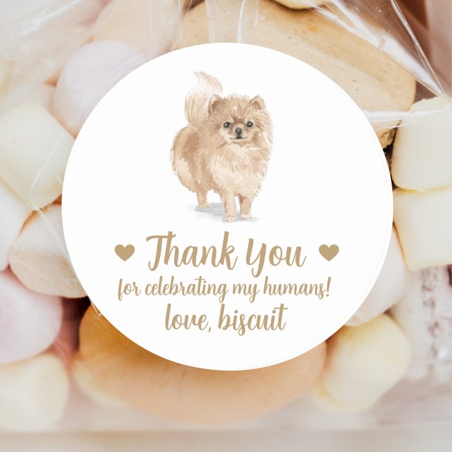 Personalized Dog Wedding Favor Stickers (Creator Uploaded)