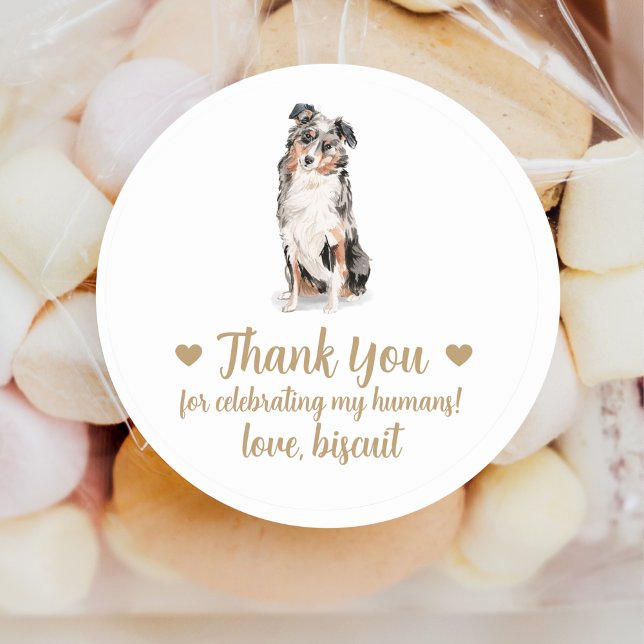 Personalized Dog Wedding Favor Stickers (Creator Uploaded)
