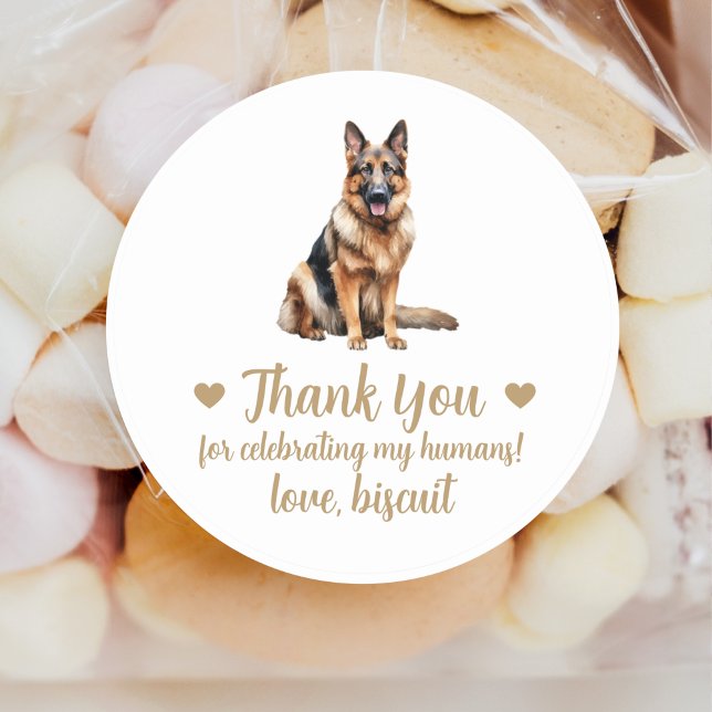 Personalized Dog Wedding Favor Stickers (Creator Uploaded)