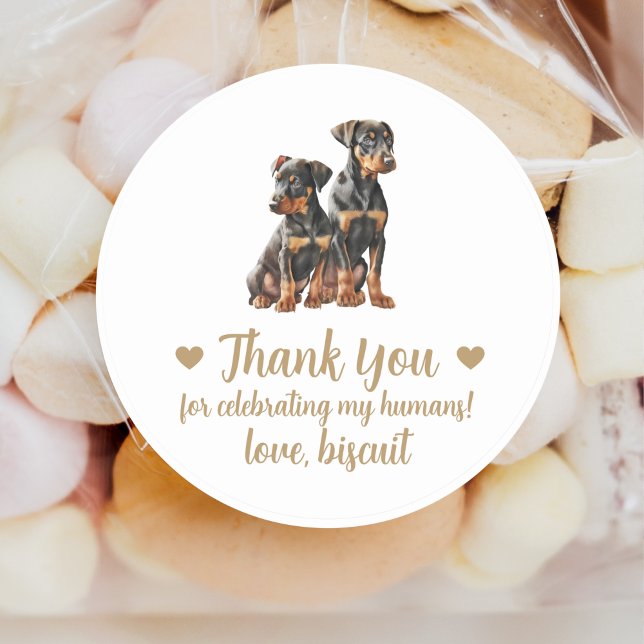 Personalized Dog Wedding Favor Stickers (Creator Uploaded)