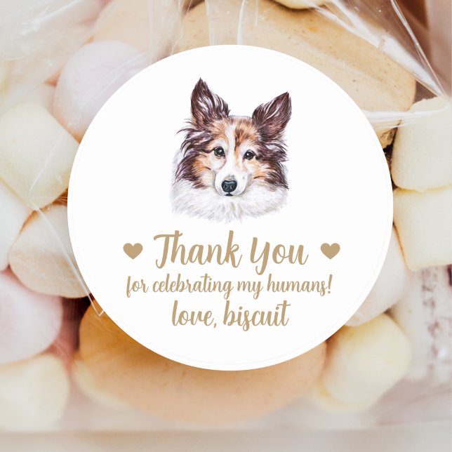 Personalized Dog Wedding Favor Stickers (Creator Uploaded)
