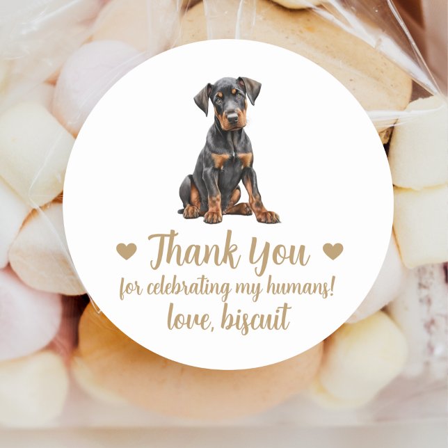 Personalized Dog Wedding Favor Stickers (Creator Uploaded)