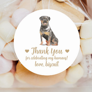 Personalized Dog Wedding Favor Stickers