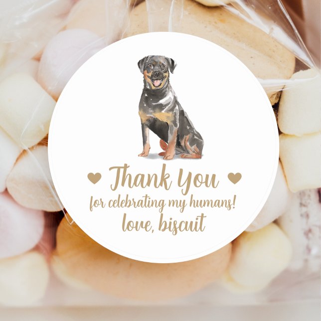 Personalized Dog Wedding Favor Stickers (Creator Uploaded)