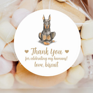 Personalized Dog Wedding Favor Stickers