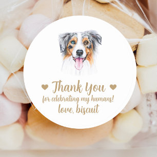 Personalized Dog Wedding Favor Stickers