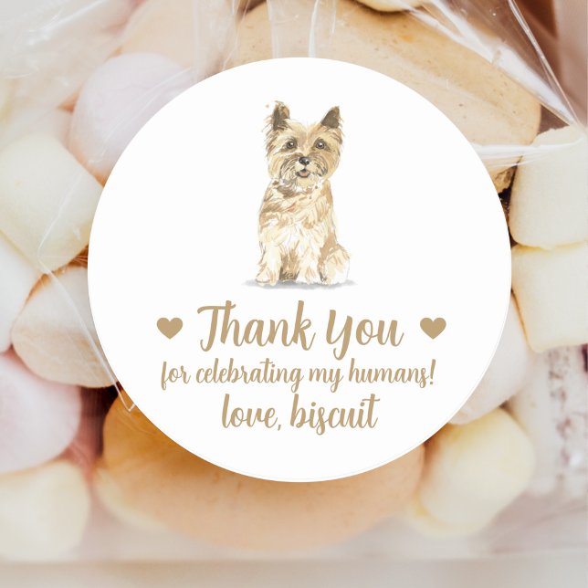 Personalized Dog Wedding Favor Stickers (Creator Uploaded)