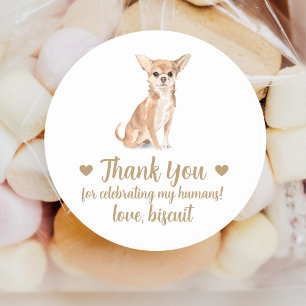 Personalized Dog Wedding Favor Stickers