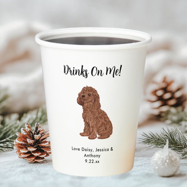 Personalized Dog Wedding Paper Cups (Creator Uploaded)
