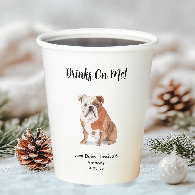 Personalized Dog Wedding Paper Cups (Creator Uploaded)