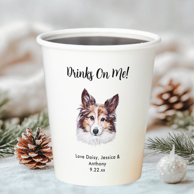 Personalized Dog Wedding Paper Cups (Creator Uploaded)