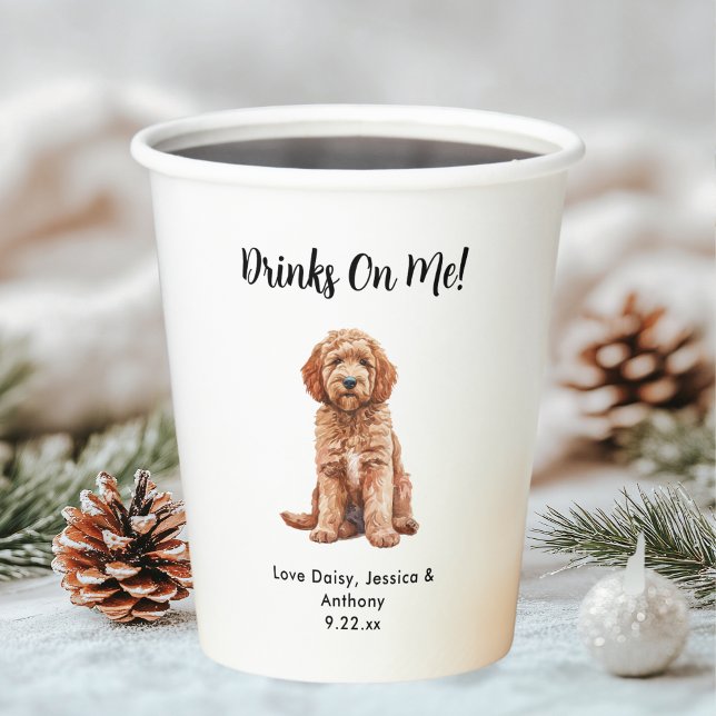 Personalized Dog Wedding Paper Cups (Creator Uploaded)