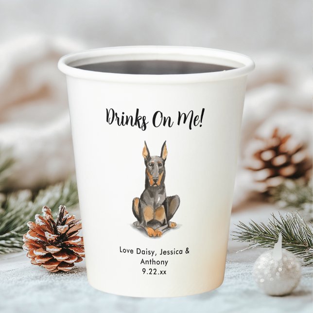 Personalized Dog Wedding Paper Cups (Creator Uploaded)