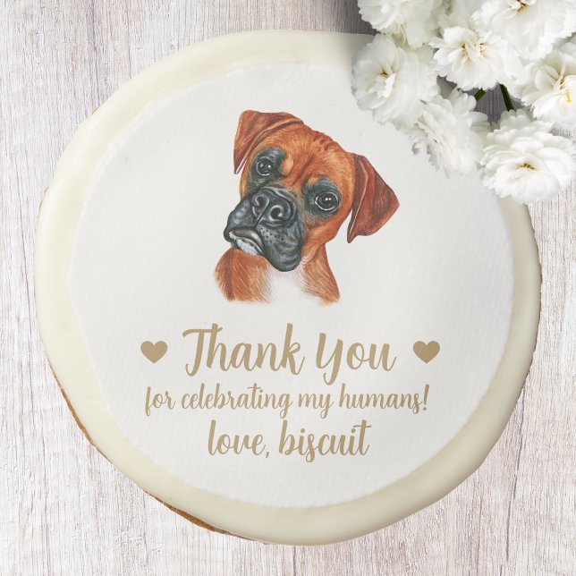 Personalized Dog Wedding Sugar Cookie (Creator Uploaded)