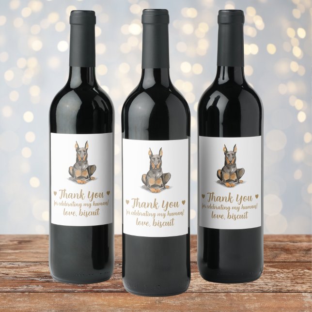 Personalized Dog Wedding Wine Label (Creator Uploaded)