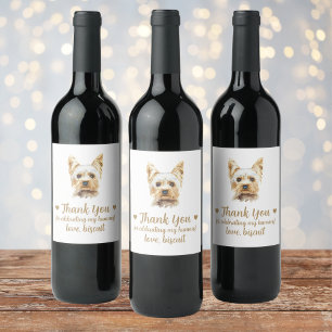 Personalized Dog Wedding Wine Label