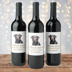 Personalized Dog Wedding Wine Label