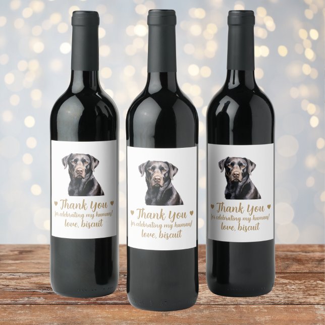 Personalized Dog Wedding Wine Label (Creator Uploaded)
