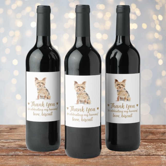 Personalized Dog Wedding Wine Label (Creator Uploaded)
