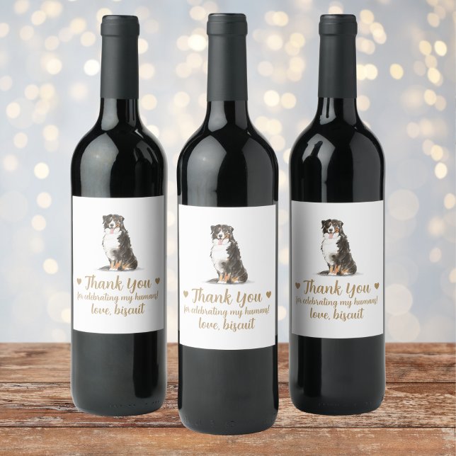 Personalized Dog Wedding Wine Label (Creator Uploaded)